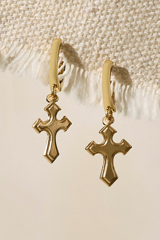 Joy Dravecky Viking Cross Hoops