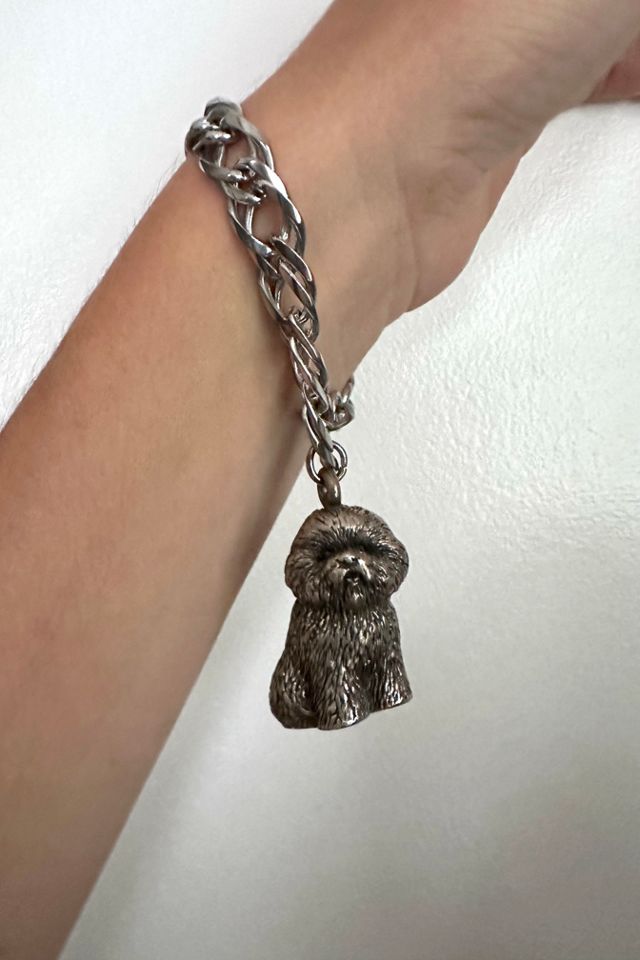 Vintage 1980s Pewter Dog Charm Bracelet Selected by Grievous Angel Vintage #2