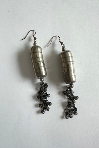 Artisan Silver Pod Earrings Selected by Grievous Angel Vintage