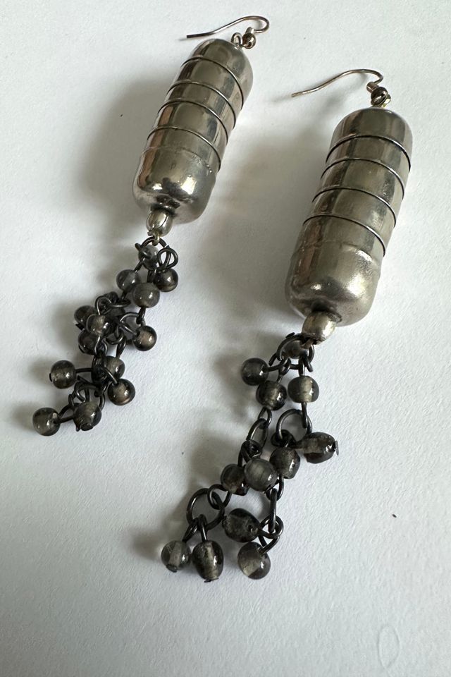 Artisan Silver Pod Earrings Selected by Grievous Angel Vintage #1