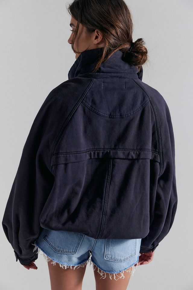 Jojo Washed Oversized Funnel-Neck Jacket #1