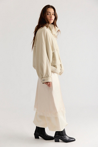 Jojo Washed Oversized Funnel-Neck Jacket