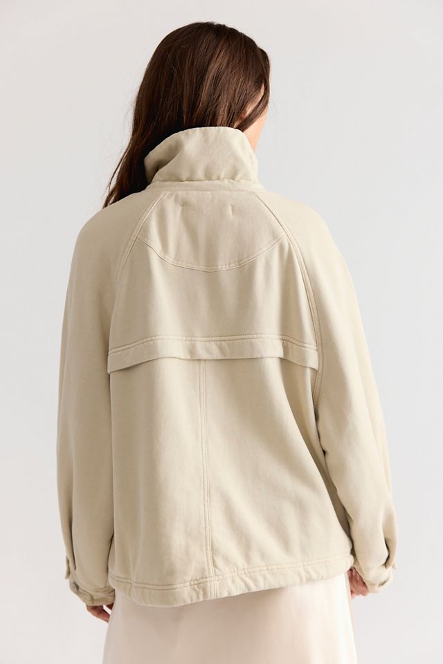 Jojo Washed Oversized Funnel-Neck Jacket #1