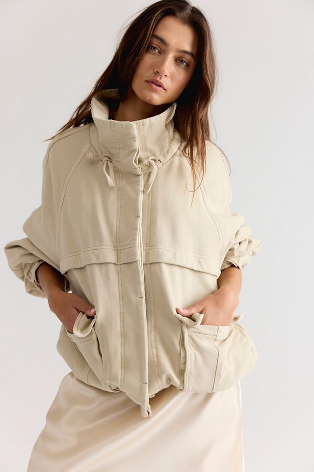 Jojo Washed Oversized Funnel-Neck Jacket #2