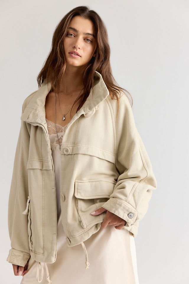 Jojo Washed Oversized Funnel-Neck Jacket #3