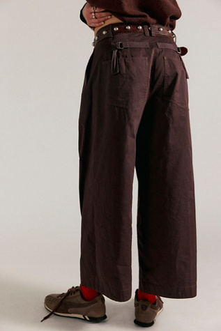 Женские брюки Free People Silverlake Wide-Leg Chino, цвет: Chocolatier — фото 2