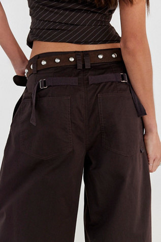 Женские брюки Free People Silverlake Wide-Leg Chino, цвет: Chocolatier — фото 4