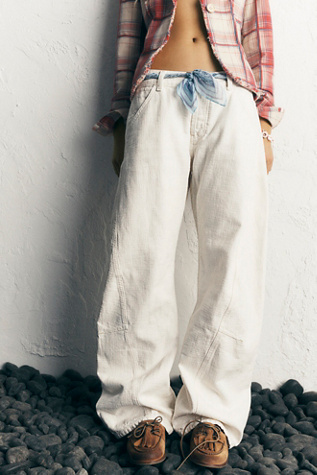 We The Free Highland Low-Rise Twisted Bowed Jeans