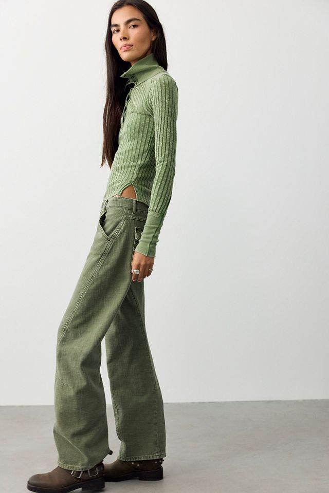 We The Free Highland Low-Rise Twisted Bowed Jeans #1