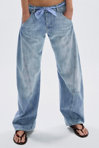 We The Free Highland Low-Rise Twisted Bowed Jeans