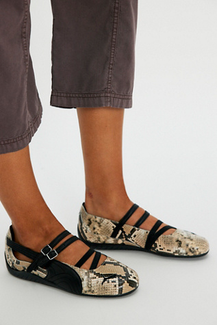 Puma Speedcat Snake Print Ballet Sneakers at Free People in Black, Size: US 7.5