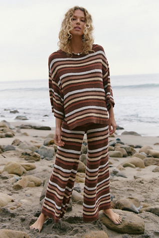 Женские комплекты free-est Over The Rainbow Sweater Set, цвет: Шоколадный комбинированный — фото 3