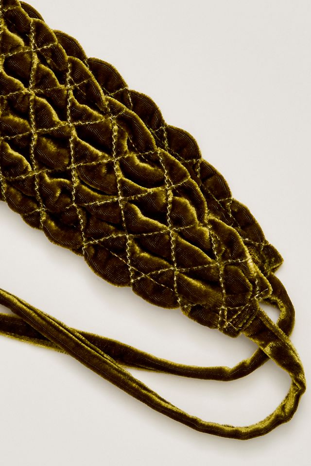 Bandeau en velours Paloma Curried Myrrh #1