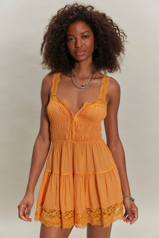 knee length dresses for ladies Orange Slip Mini Dress – Gabi Swimwear main image 0