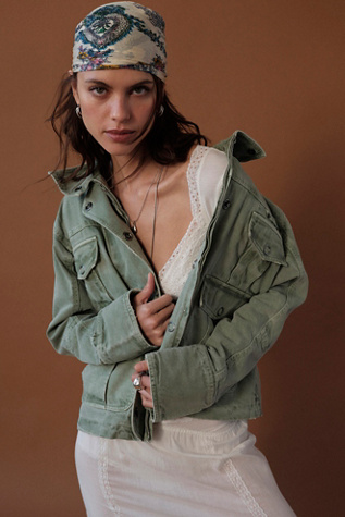 We The Free Kali Washed Jacket at Free People in Blue, Size: S