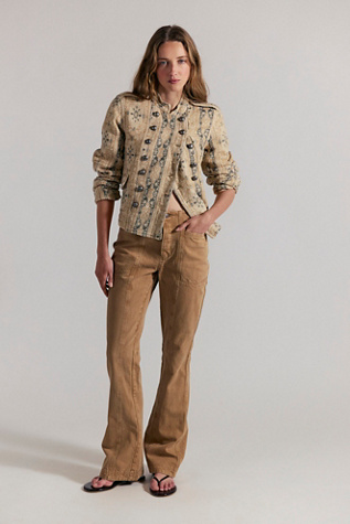 We The Free Low-Rise Venus Bootcut Pants by Free People in Tan, Size: US 2