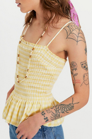 Sundance Tank Top by Free People in Yellow, Size: XL