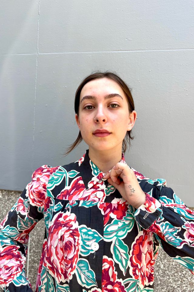 1940’s Cotton Floral Print Shirtdress Selected by Nomad Vintage #2