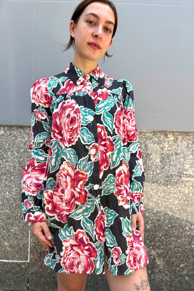 1940’s Cotton Floral Print Shirtdress Selected by Nomad Vintage #3