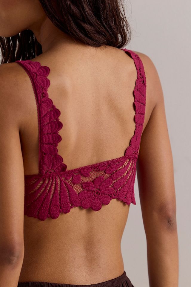 Petal Party Lace Plunge Bralette #1