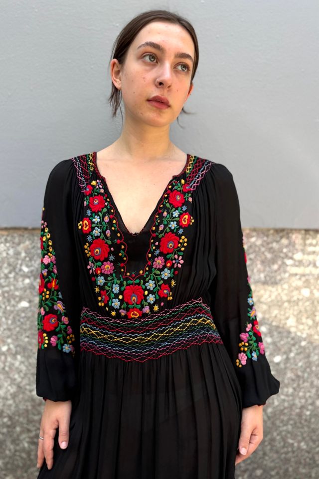 Mid-Century Eastern European Embroidered Dress Selected by Nomad Vintage #1
