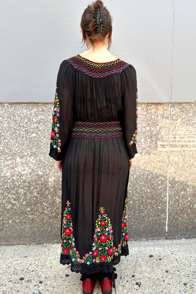Mid-Century Eastern European Embroidered Dress Selected by Nomad Vintage #2