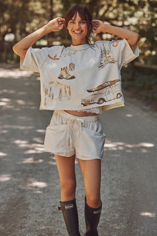 Mountain View Graphic Tee by We The Free at Free People in White, Size: XS