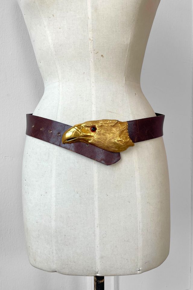 70s Vintage Signed Christopher Ross Giant Eagle Leather Belt Selected by MARMALADE #3