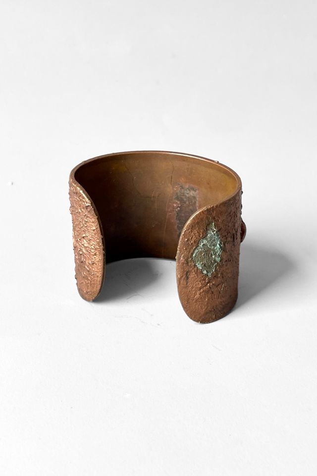 Vintage 70s Copper Brutalist Cuff Bracelet Selected by MARMALADE #3