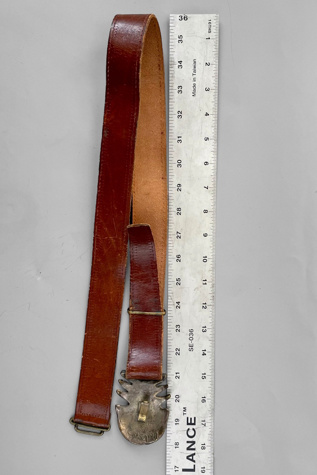 70s Signed Sculptural Brass FishBone Belt Selected by MARMALADE