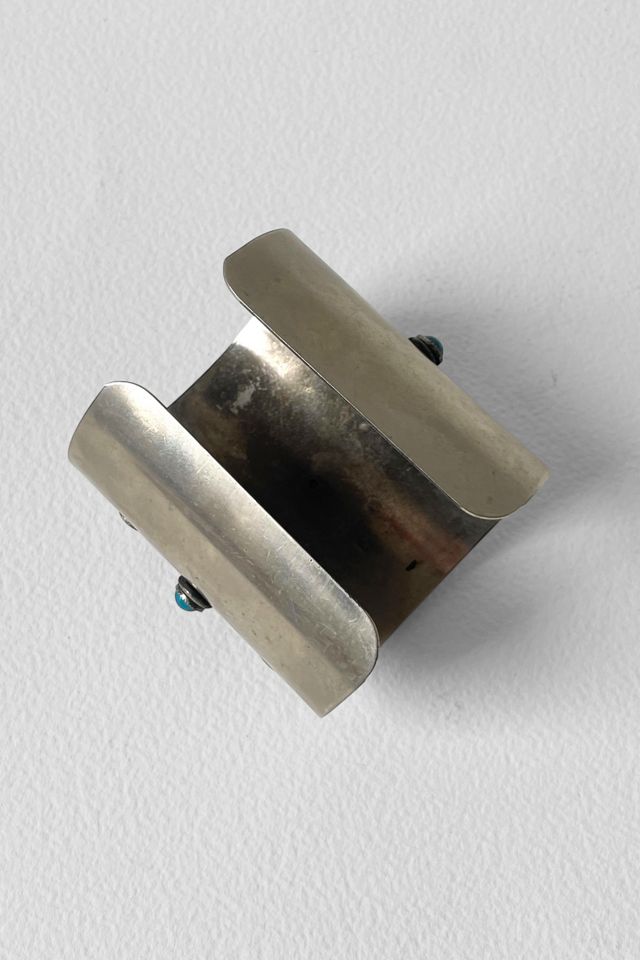 Vintage 70s Brutalist Silver-Tone Giant Cuff Bracelet Selected by MARMALADE #3