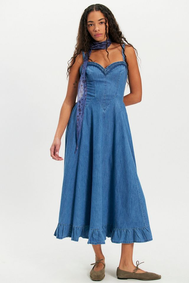 Another Season Denim Midi Dress | Free People