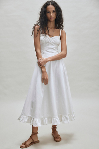 knee length dresses for ladies Free People Primavera Eyelet Midi