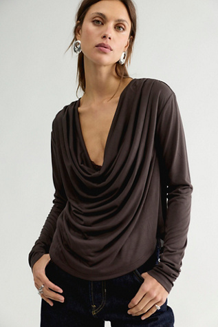 Jane Draped Long Sleeve Top