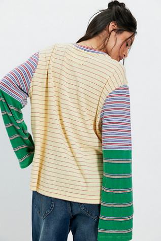 Женская футболка We The Free Camp Crush Long Sleeve, цвет: Жёлтый комбинированный — фото 2