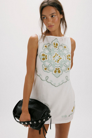 knee length dresses for ladies Flower Garden Mini Black Floral Dress main image 1