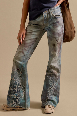 We The Free West Coast Illusions & Cutwork Jeans at Free People in Medium Wash, Size: 30