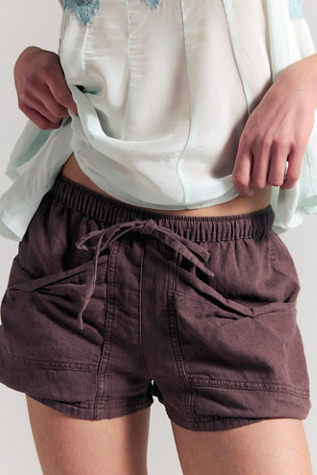 Good Fortune Solid Cotton-Linen Shorts