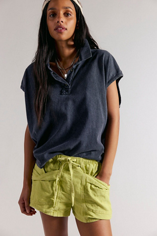 Good Fortune Solid Cotton-Linen Shorts
