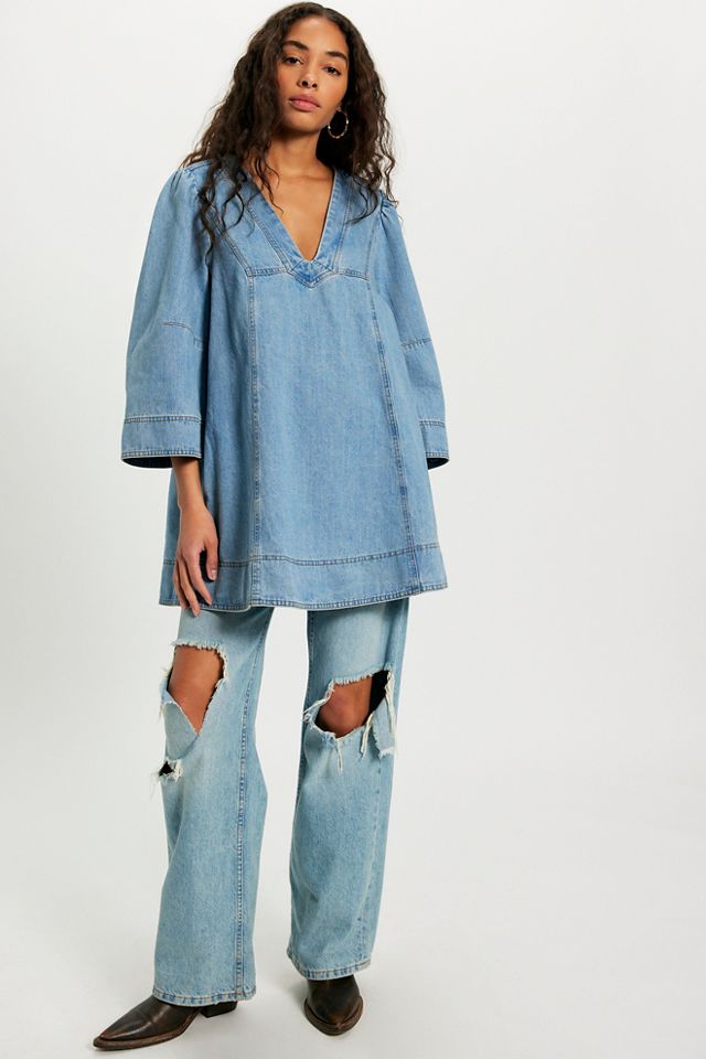white christmas dresses Ronnie Denim Dress | Free People