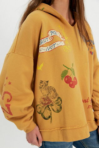 Ragabond Folklore Hoodie at Free People in Yellow, Size: L