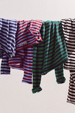 Женский топ We The Free Most Loved Striped Long Sleeve, цвет: Серый — фото 3