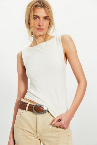 We The Free Iconic Tank Top at Free People in Whisper White, Size: Medium