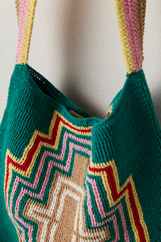 Женская сумка bek + MERI Abstract Cross Tote, цвет: Зелёный — фото 3