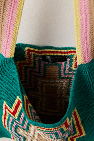Женская сумка bek + MERI Abstract Cross Tote, цвет: Зелёный — фото 4