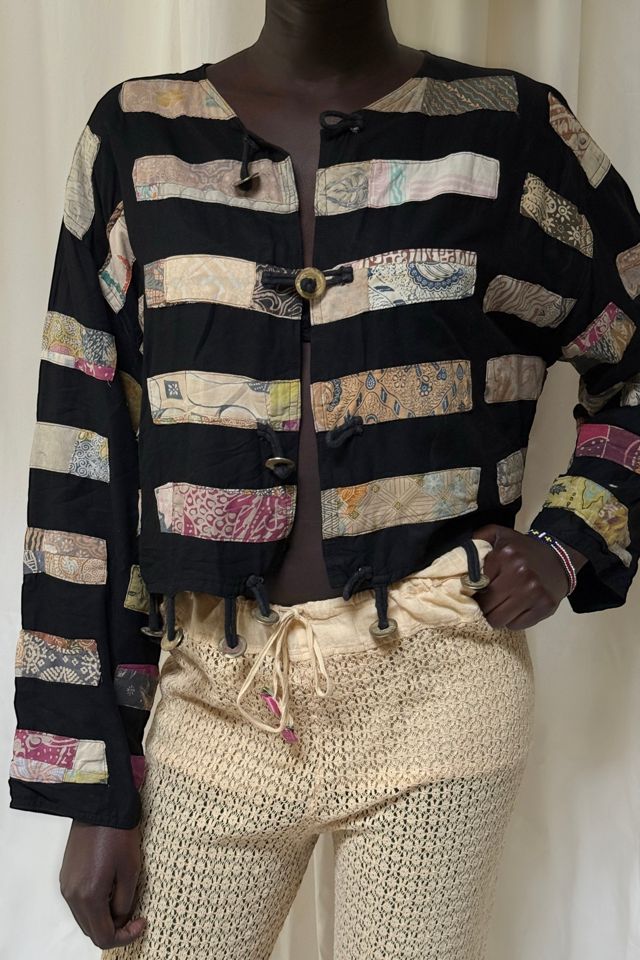 Vintage 1990's Cropped Rayon Jacket Selected By Afterlife Boutique #1