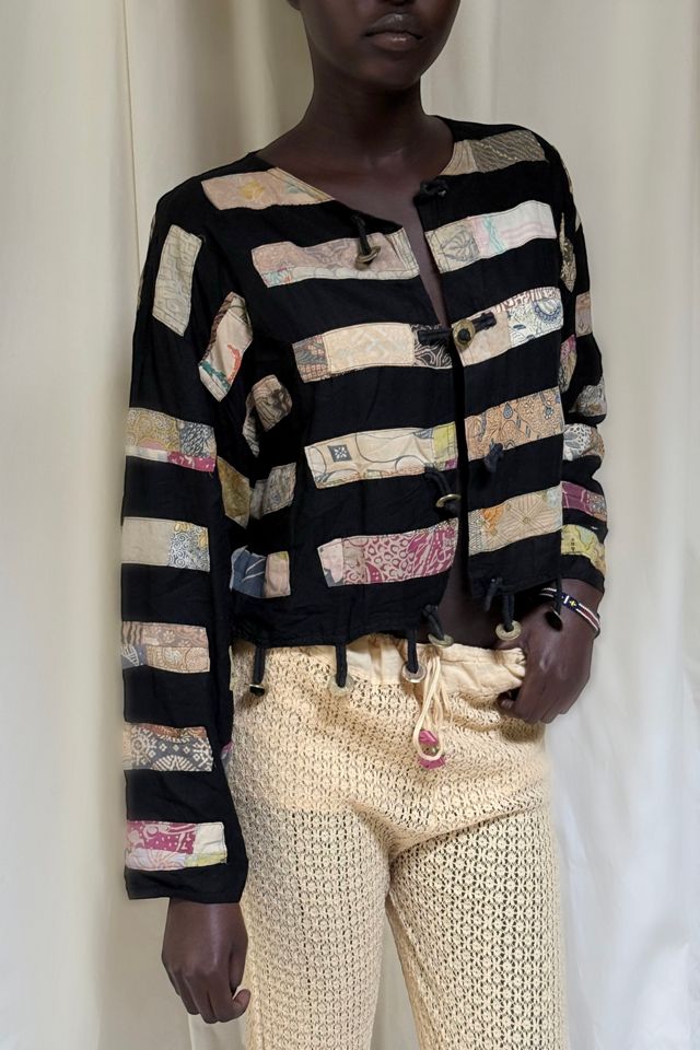 Vintage 1990's Cropped Rayon Jacket Selected By Afterlife Boutique #2