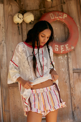 We The Free Day to Day Mini Boxers at Free People in Tea Combo, Size: XS