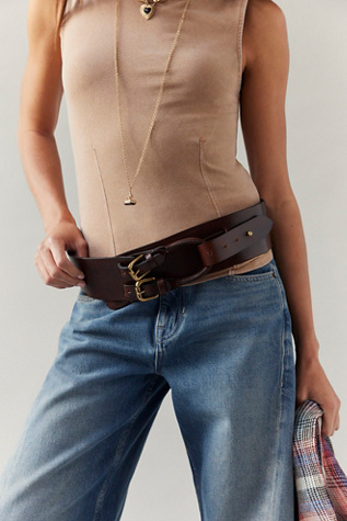 We The Free Everhart Hip Belt at Free People in Brown, Size: M/L