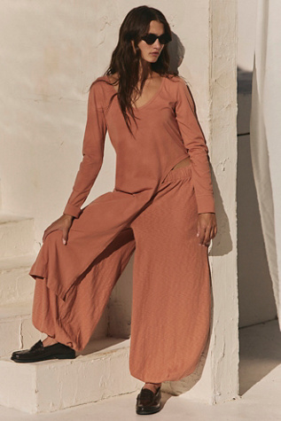 Meena Pant Set by free-est at Free People in Pink, Size: XL